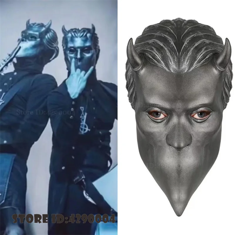 Halloween Costumes Prop Cosplay Ghost Bc Mask Headgear Rock Roll Nameless Ghoul Band Grucifix Papa Emeri Adult Latex Helmet Mask