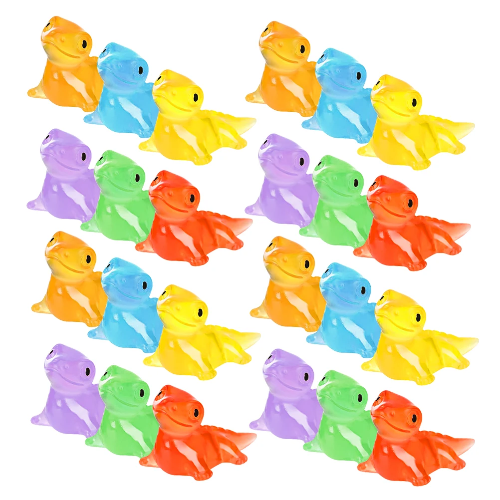 

120pcs 120 Tiny Glow in Dark Lizard Statues Resin Night Light Figurines Mini Animal Decor Home Dollhouse Craft Supplies