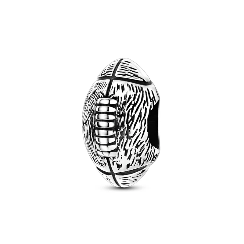 

Classic 925 Sterling Silver Rugby Charms Beads Fit Original Bracelet DIY For Women Fashion Fine Birthday Sport Jewelry Gifts