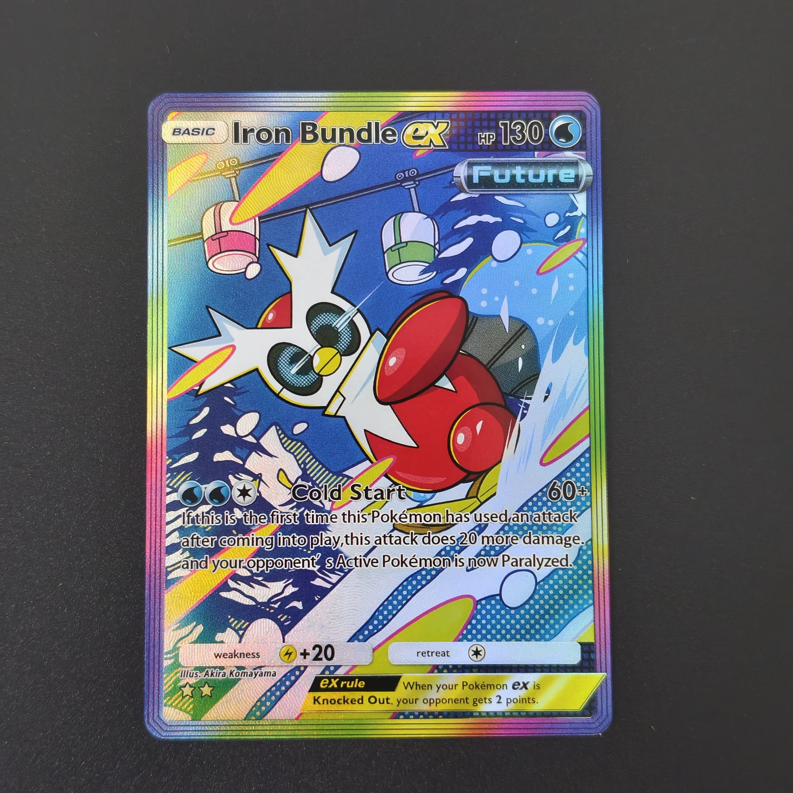 6PCS DIY TCG Pocket Cards Miraidon EX Iron Bundle EX Iron Valiant Iron Boulder Full Art Rare English PKM Collectible Card