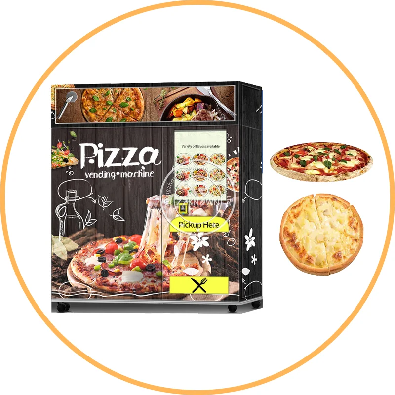 Fully Automatic Pizza Stands Food Kiosk Mobile Restaurant Hot Food Meals Pizza Vending Machine with Microwave