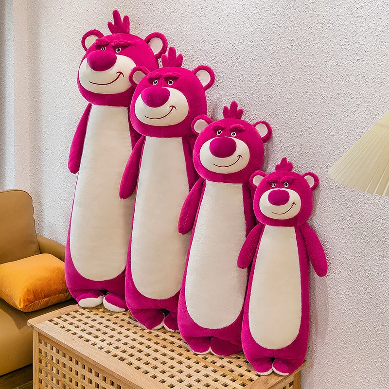 산리오 귀여운 딸기 곰 인형 향기나는 대형 봉제 인형 긴 베개 귀여운 동물 인형 어린이 생일 선물