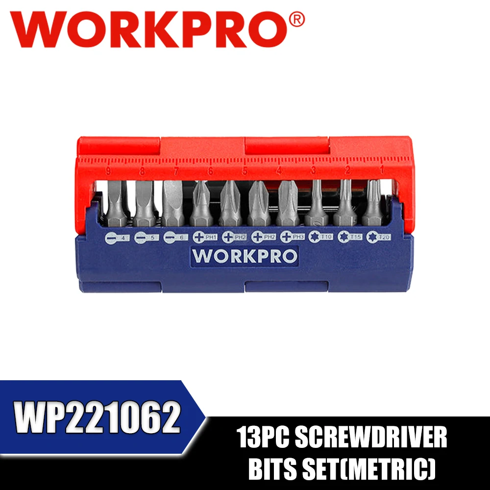 

WORKPRO WP221062 13PC Screwdriver Bits Set (Metric) Power Tool Accessories