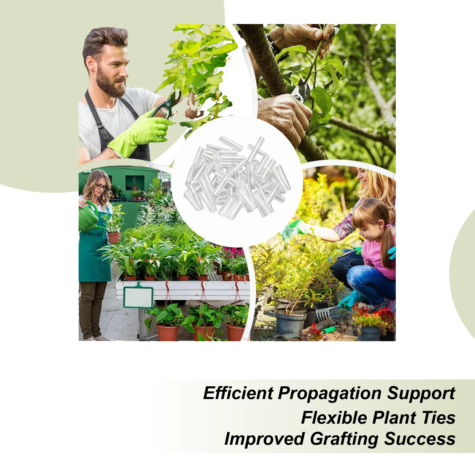 

Plant Grafting Tubes 100 Pieces Silicone Branch Tube Grafting Sleeves For Fruit Tree For Indoor Outdoor Garden Yard Greenhouse