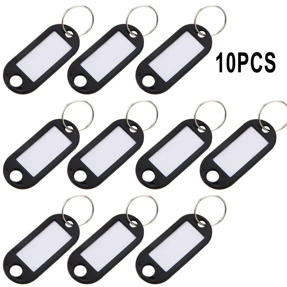 

10pcs Key Plates Plastic Keychain Key Tags Label Numbered Name Baggage Tag ID Label Name Tags For Writing On Label Keychain