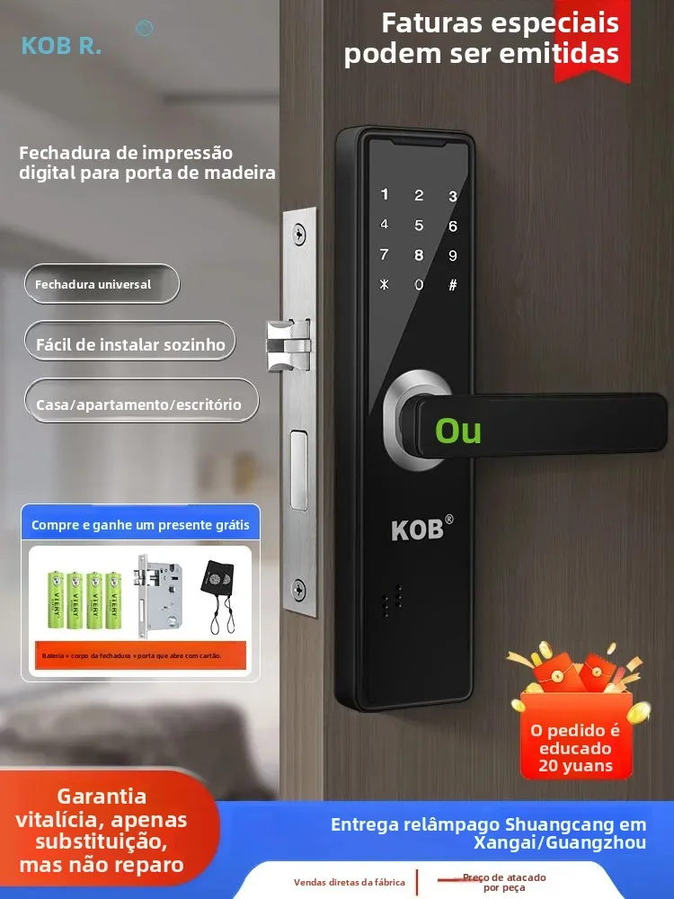 kob-wooden-door-fingerprint-lock-household-anti-theft-door-password-lock-apartment-b-b-smart-card-electronic-lock-hotel