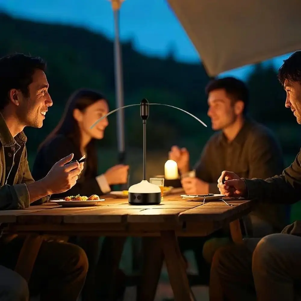 Foldable Design Fly Fan Hangable Multi Functional Mosquito Repellent Fan Repellent Light Night Light Table Fan Restaurant