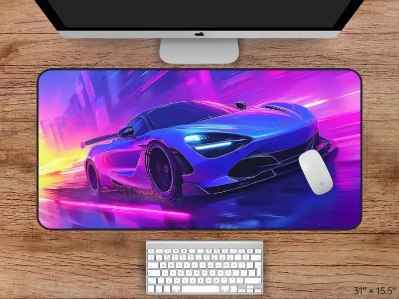 

Colorful Car Desk Mat, Non-slip and Waterproof Mouse Pad, Office and Gaming Desk Decoration Mat, A Perfect Gift for Friends.