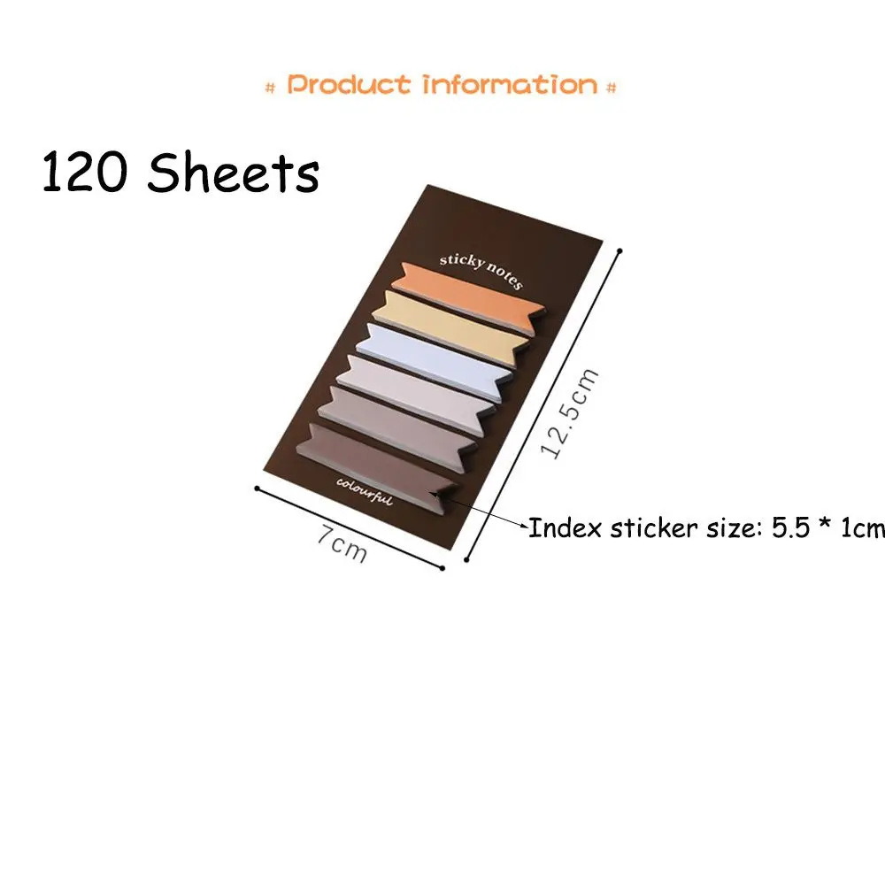 120 Sheets ​Cute Stationery School Supplies ​Paper Sticker Bookmark Index Memo Pad Posted It Sticky ​Notes