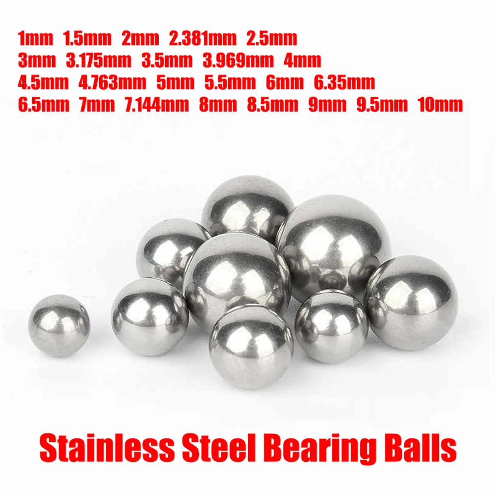 Bearings Bearing Balls Dia 1mm 1.5mm 2mm 2.381mm 2.5mm 3mm 3.175mm 3.5mm-10mm New High Quality Stainless Steel Precision Balls