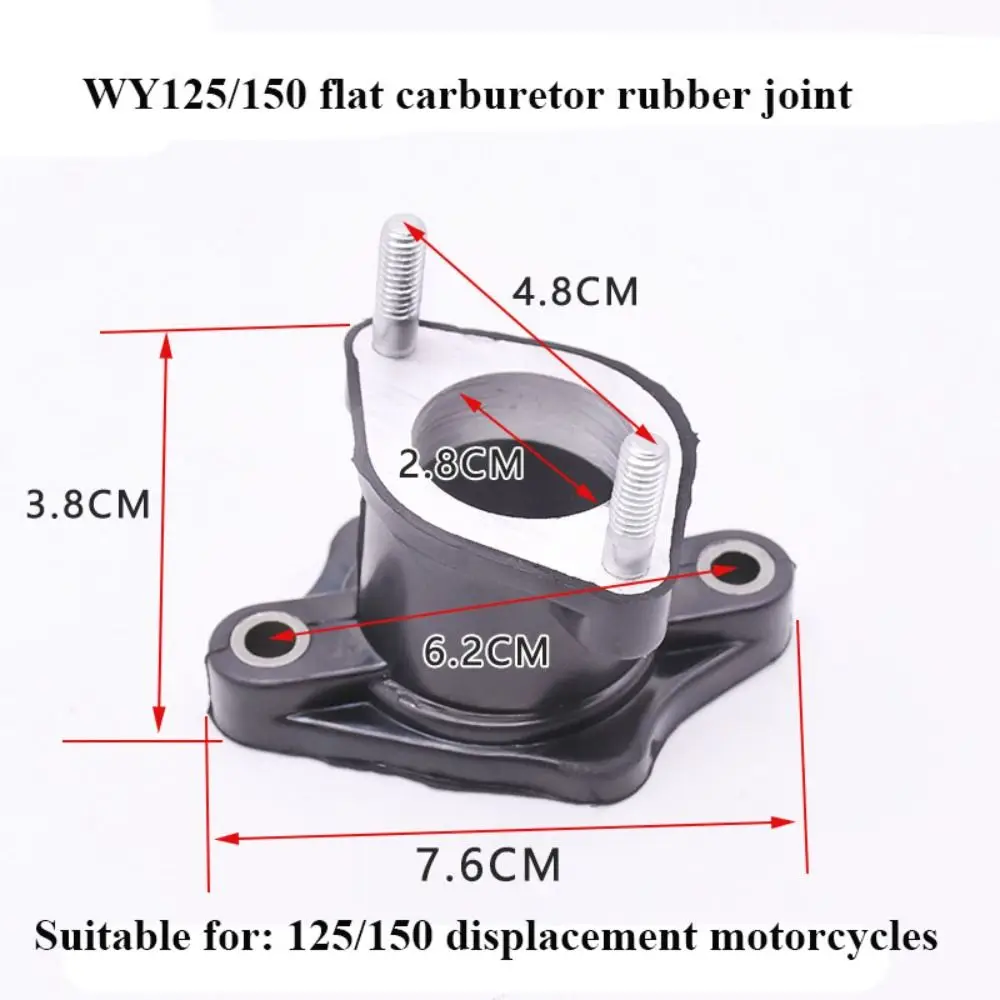 High Quality 6 Styles Motorcycle CG125 150 Rubber&Aluminum Carburetor Joint Aluminum Rubber Intake Motorcycle Accessories