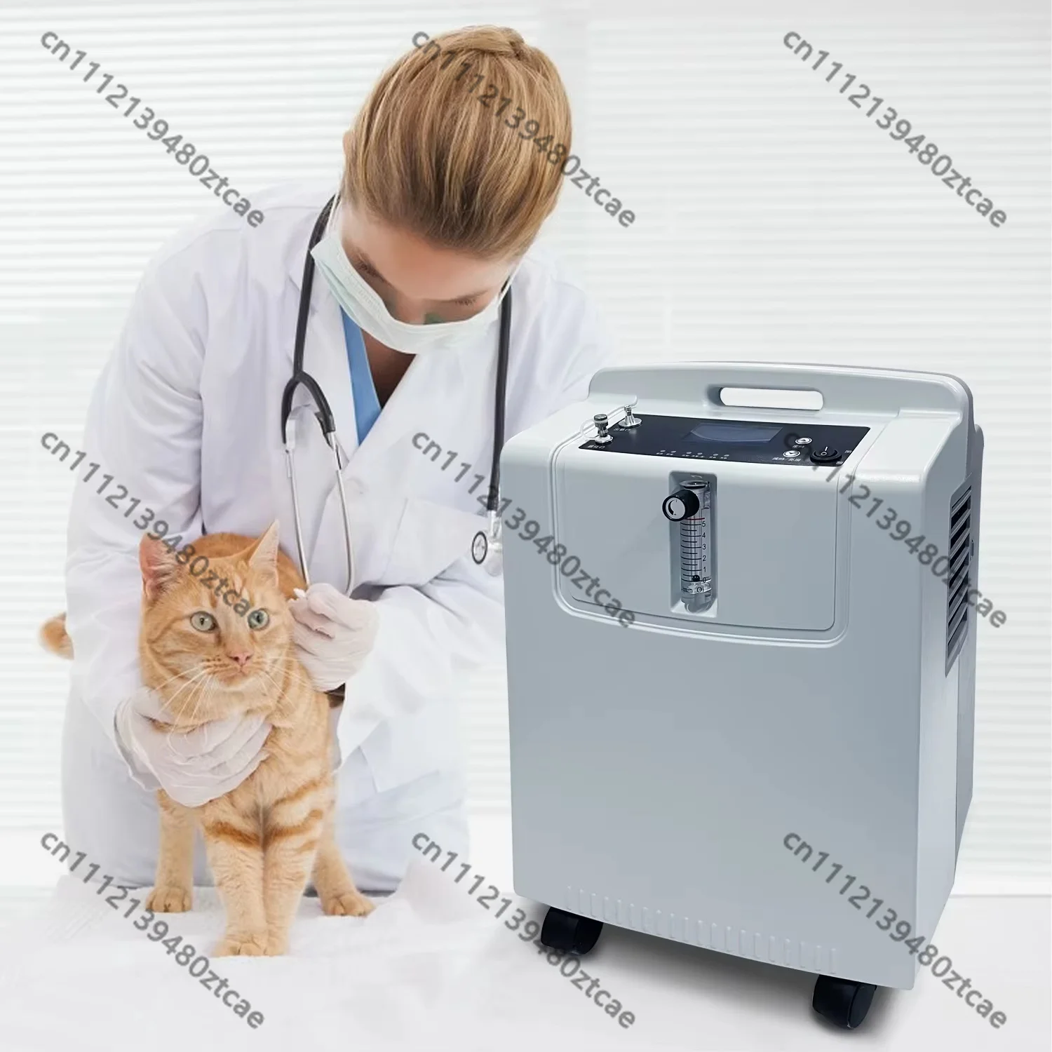 5L Medical Grade Pet Oxygen Concentrator Household Clinic Animal Oxygen Supply Device Veterinary Health Care Breathing Machine