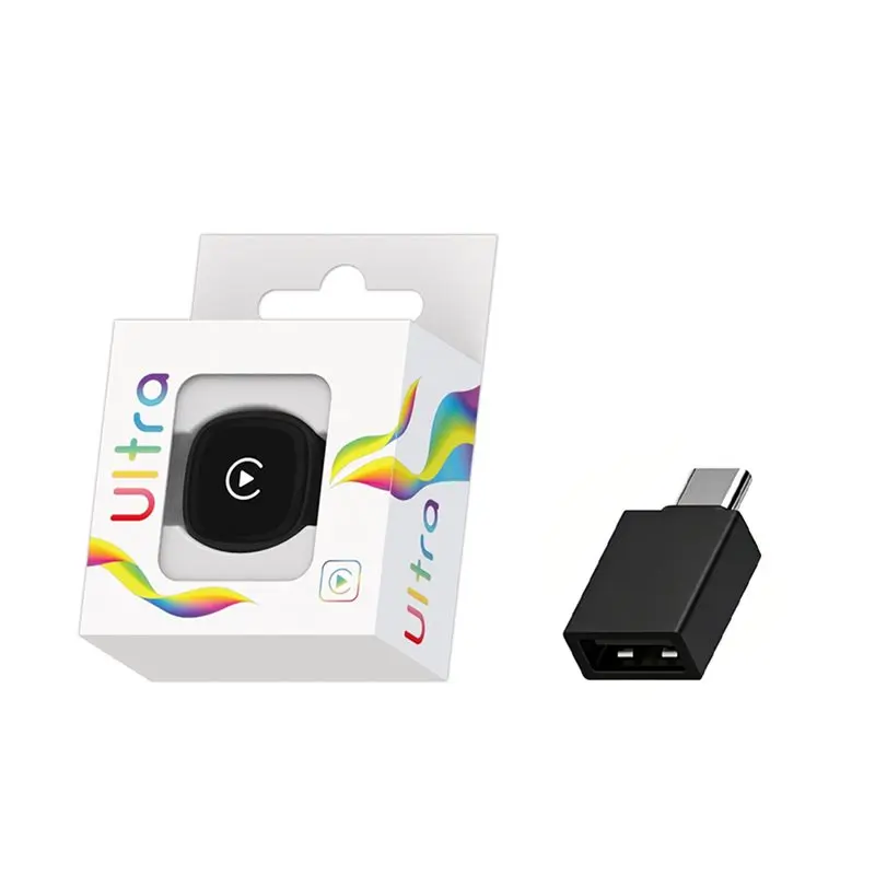 Ultra 4 Carplay 2-In-1 Carlinkit Wireless Android Auto Mini Smart Car Box Wireless Auto Connect OTA Upgrade Easy Setup Kit