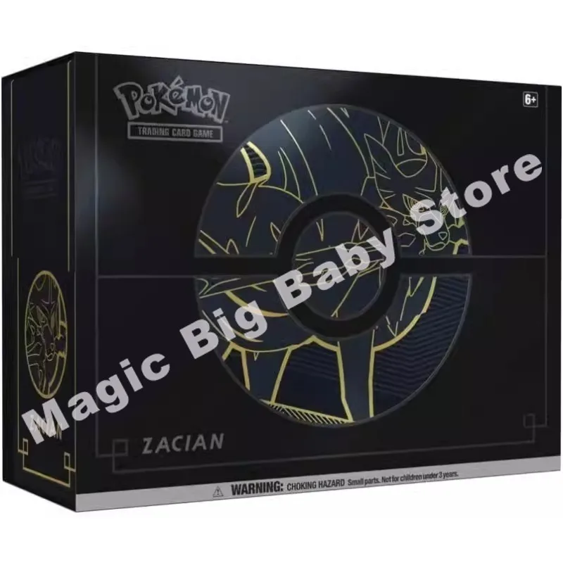 Original Genuine Pokemon Trading PTCG Cards English Black Gold Sword Shield Gift Box Sword Dog CangXiang Zang Marante Child Gift