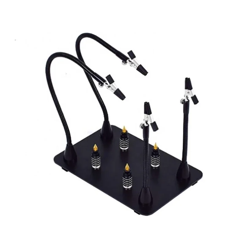 

Magnetic Helping Hand, Soldering Helping Hands, 4 PCB Pillars Circuit Board Holder with Flexible Metal Arms Heavy Duty Base Elec