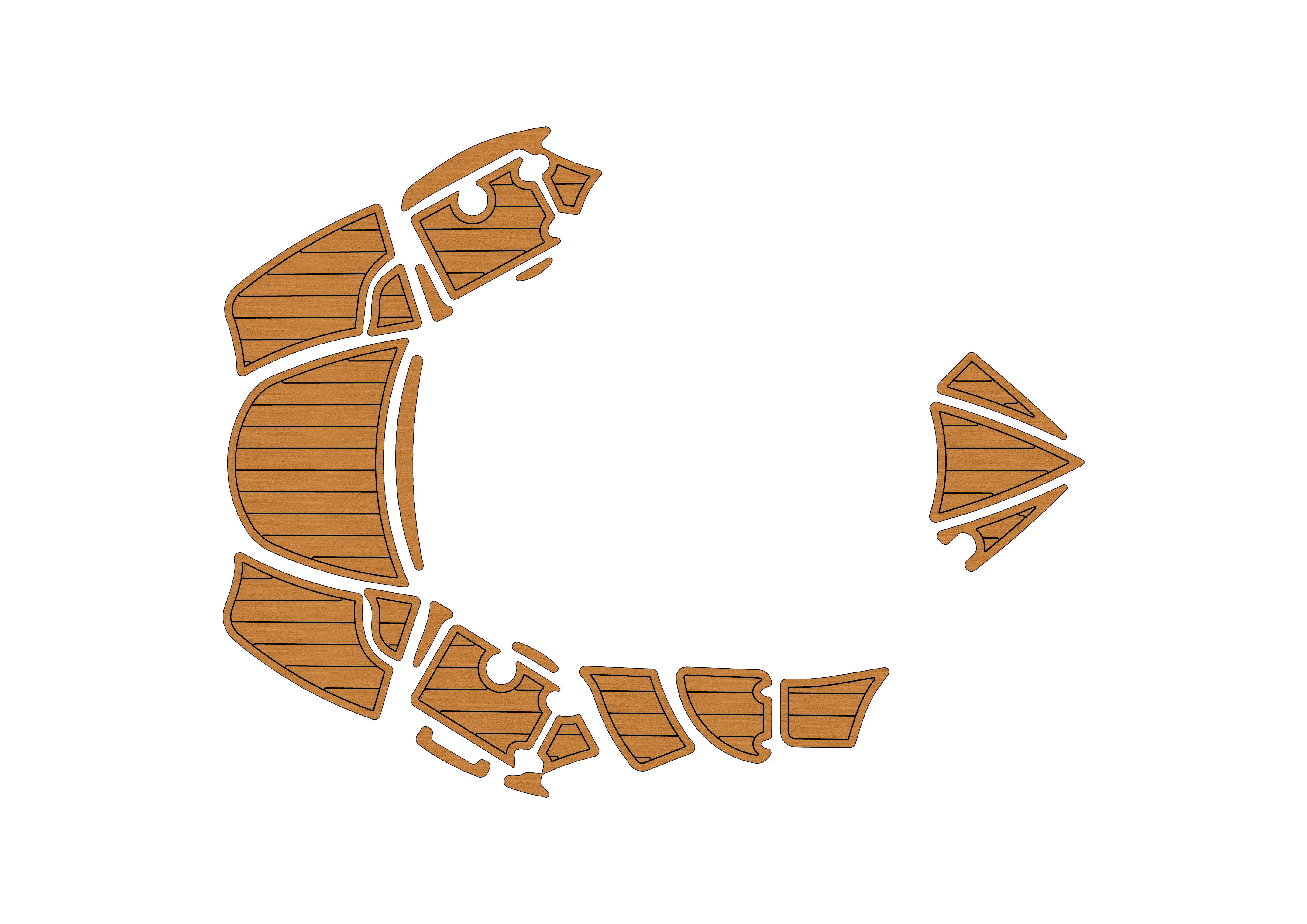 

2008-2011 Azure 298 1/4" 6mm EVA foam Non-Slip PVC Teak Decking marine Mat seadek gatorstep carpet Marine Floor