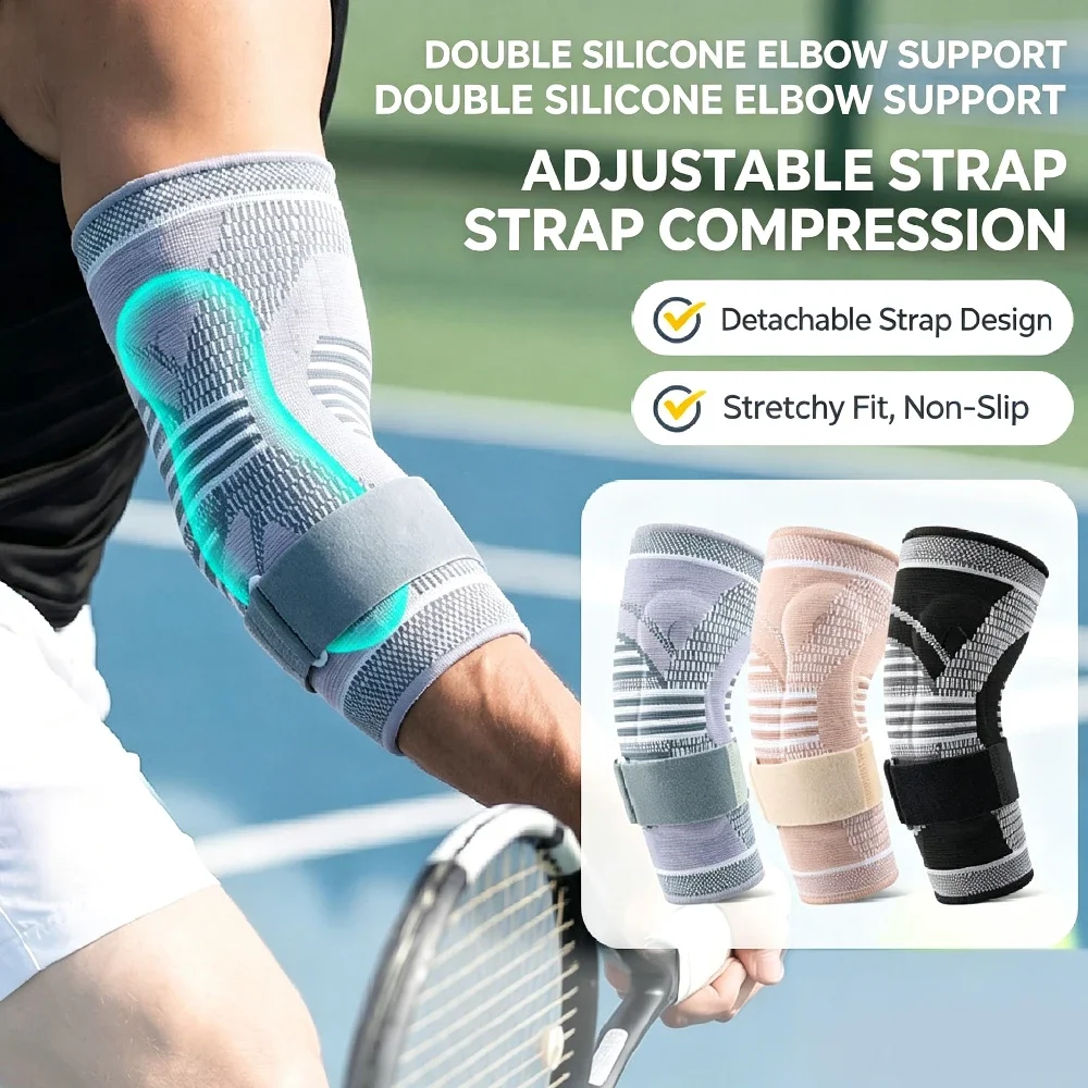 1/2PCS Tennis Elbow Brace with Gel Pad, Breathable Compression Elbow Sleeve Support for Golfer’s Elbow, for Badminton,Basketball