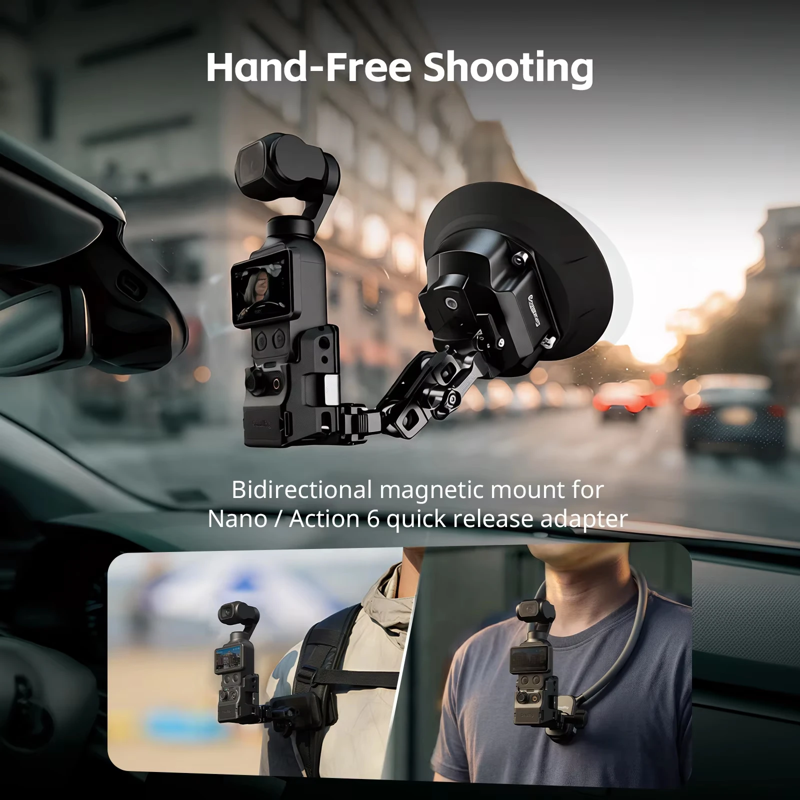 SmallRig 6002 Metall-Kamerakäfig für DJI Osmo Pocket 3 / Pocket 4P / Pocket 4, Schutzrahmen mit Handschlaufe – Detail 3
