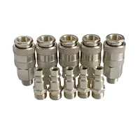5Pcs EU Type Pneumatic Quick Fitting Connector PM20 SM20 With G1/4 BSP Male Thread For Air Compressor