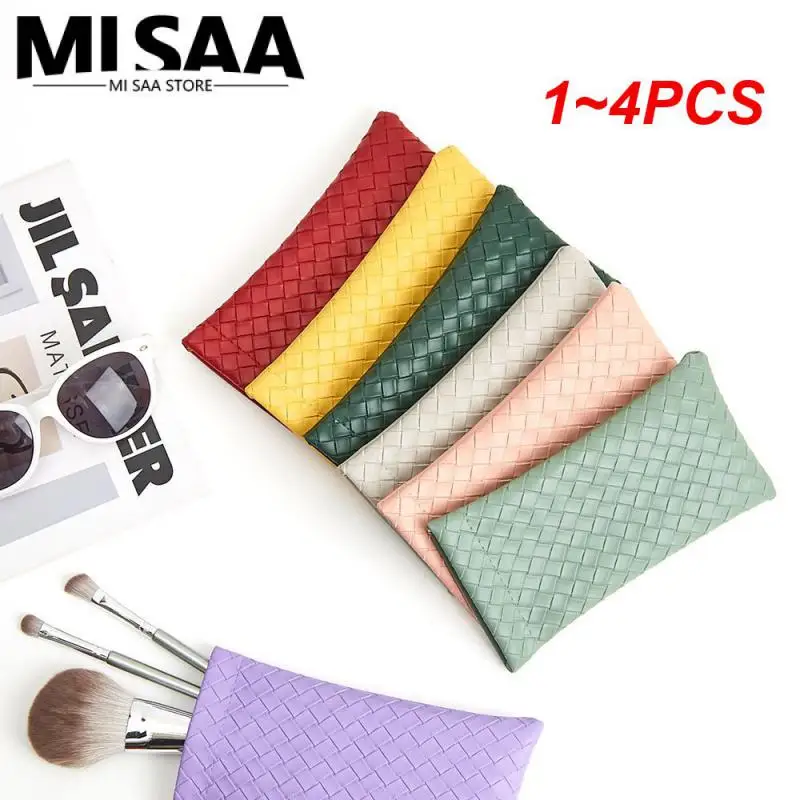 1~4PCS Sunglass Bag With A Comfortable Texture Fashionable And Stylish Pvc Leather Material Multiple Colors Clothing Accessories