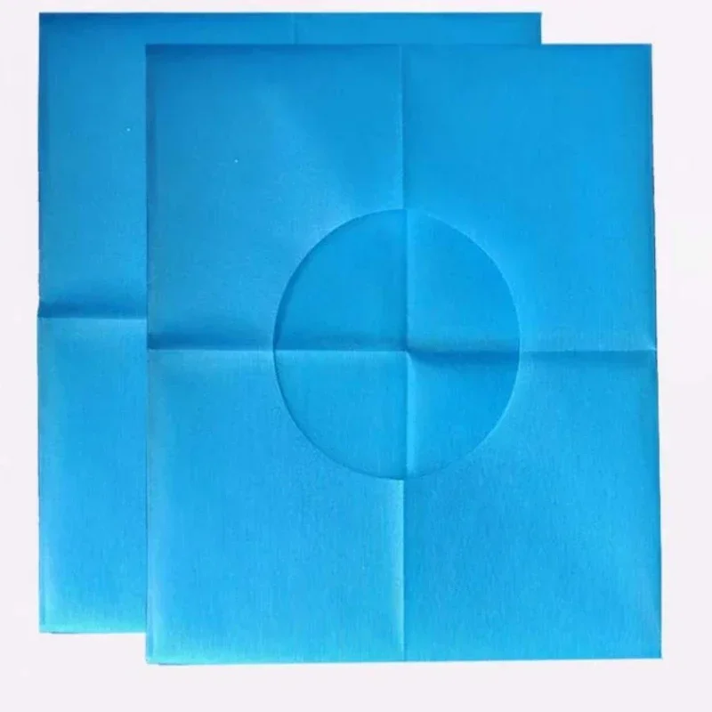 100Pcs Disposable Surgical Drapes Surgical Sheet Blue Surgical Towel Non-woven Sterile Hole Sheet