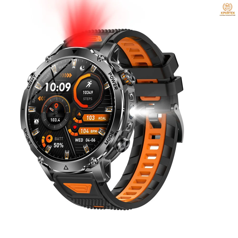 10 PCs AK106 Smart Watch for Men IP68 Waterproof Large Battery 1400mAh Fitness Tracker Heart Rate Monitor with BT Call SOS