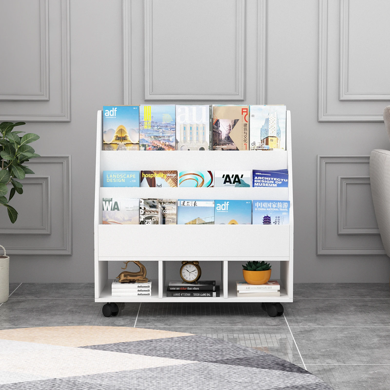 Rak Buku Surat Kabar Dapat Digunakan Sebagai Rak Buku Ruang Tamu, Rak Kamar Tidur Anak