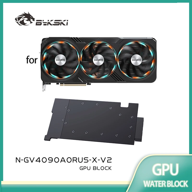Bykski Water Block for Gigabyte GeForce RTX 4090 Gaming / MASTER GPU Card / Full Cover All-Metal Radiator N-GV4090AORUS-X-V2