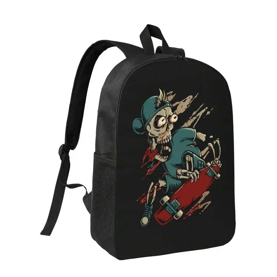 

Skull Skateboard Graphic Backpack Large Capacity Waterproof Casual Mens Backpack For School Travel