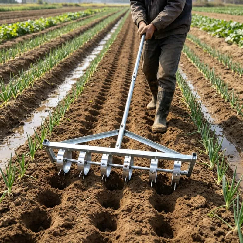 Custom Manual Onion Dibber Planter Farm Garden Soil Hole Puncher For Seedling Planting