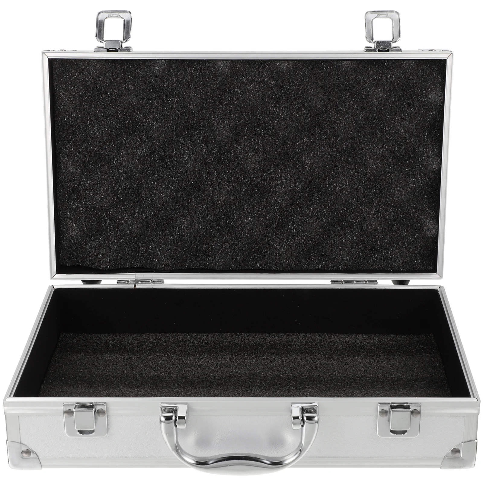 Aluminum Tool Portable Instrument Storage Case with Sponge Lining Handheld Impact resistant ToolBox 30x17x8cm