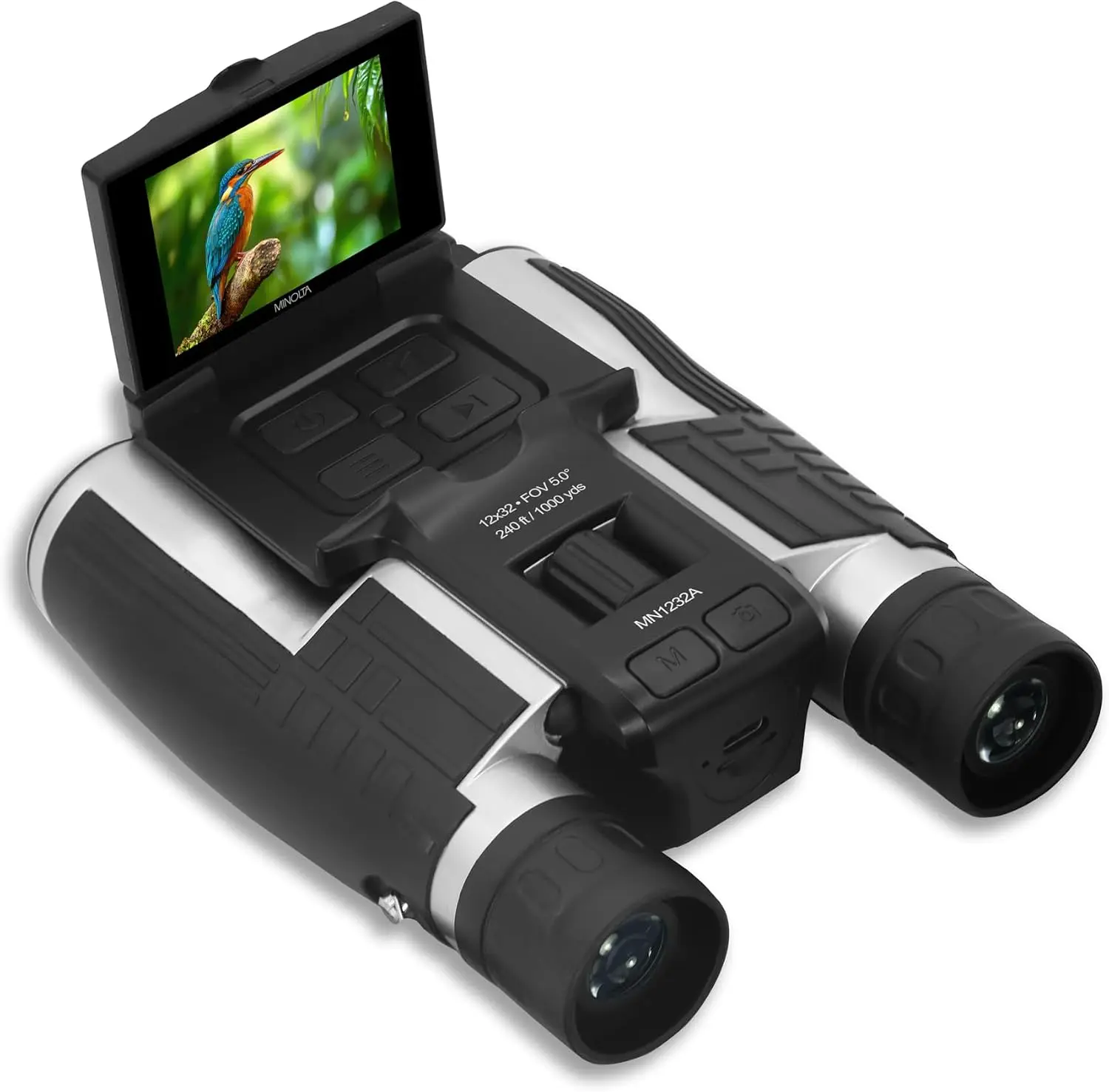 12x32 Digital Binoculars 4K UHD Video Camera 48MP Photo 8X Digital Zoom IPS Anti Glare Screen Fog Resistant Optics Compact Ideal