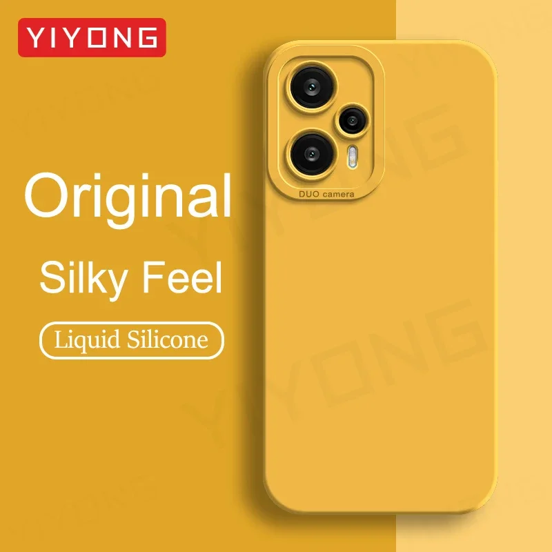 For PocoF5 Case YIYONG Silky Soft Liquid Silicone Cover For Xiaomi Poco F5 F6 Pro Xiomi Pocophone PocoF6 5G Phone Cases