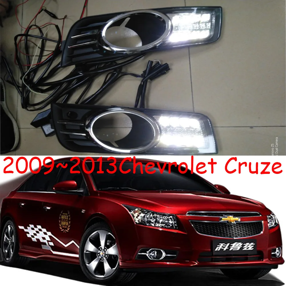 Car bumper headlight for Chevrolet Cruze daytime light 2009~2013y car accessories LED DRL for Cruze fog light