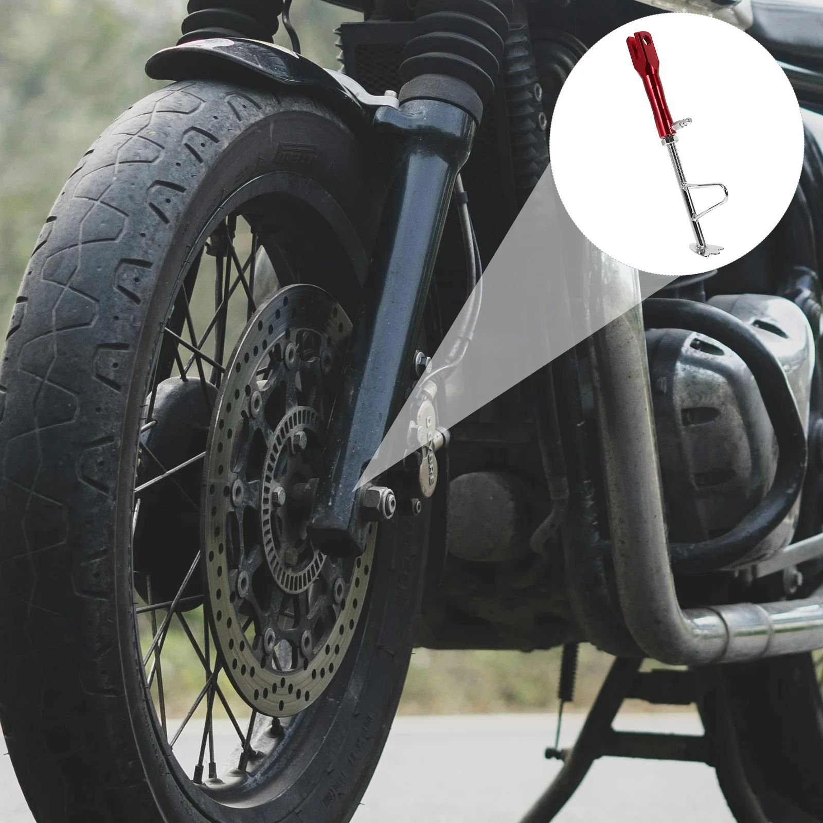 

Enhanced Motorcycle Kickstand Replacement Metal Side For Electric Durable Strong Foot Stand Scooter Parts Kick Stand For