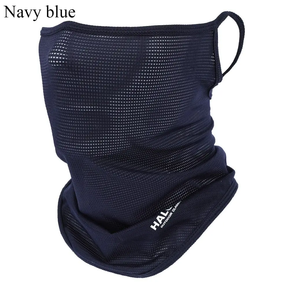 Fashion Windproof Dustproof Bike Mask Ice Silk Breathable Full Face Mask Solid Color Balaclava Hiking Cycling