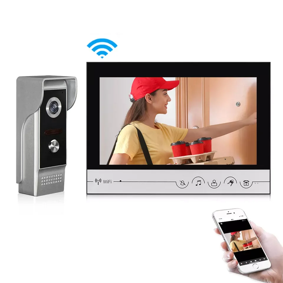 WiFi doorbell camera  video intercom 4 Wire Video Door Phone Intercom System for Villa  Home Apartment