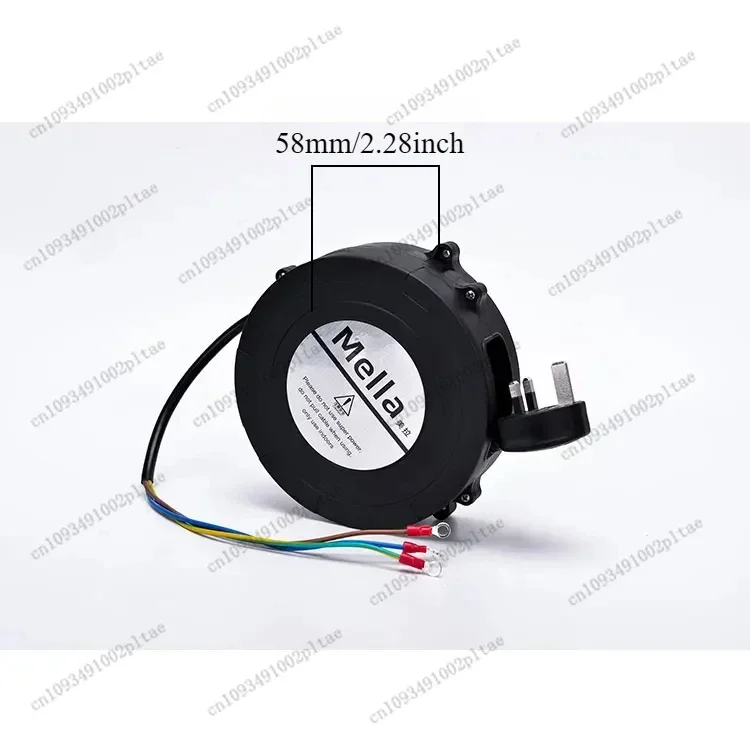 H05VV-F 3pin 0.75mm² 4.5meters cable reel drum electric cord reel retractable with customized plug