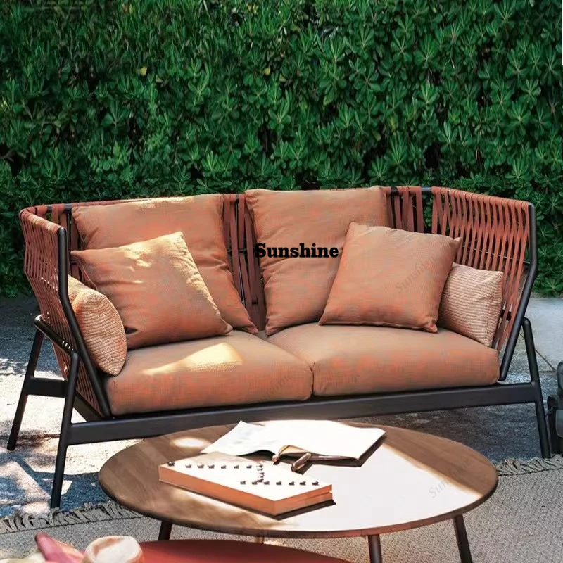 

Outdoor rattan art sofa, rattan patio balcony furniture, rattan chairs