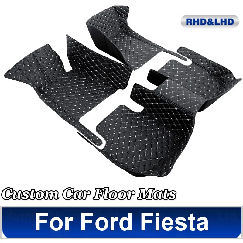 Car Floor Mats For Ford Fiesta 2009 2010 2011 2012 2013 2014 2015 2016 2017 Custom Auto Foot Pads Interior Accessories