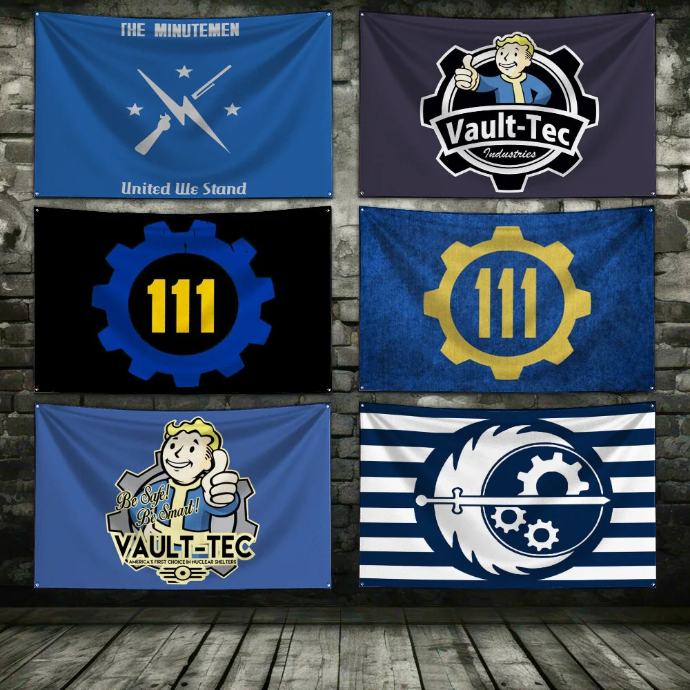 Ft Vault-Tec Caesar's Legion Flag Polyester Digital Printing Banner for Garage Wall Art Out Door Decoration Grommets