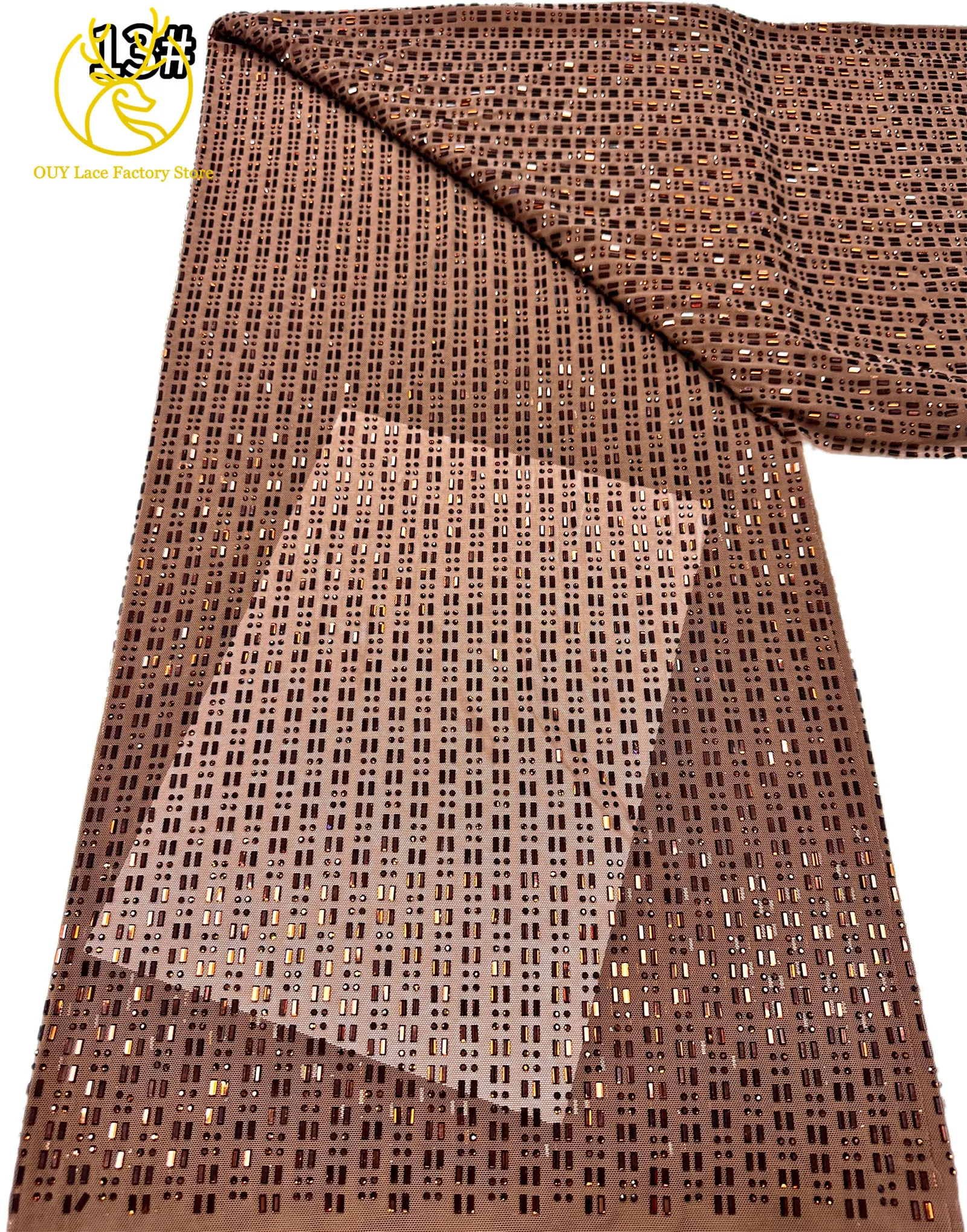 Königsblauer Österreichischer Glasdiamant-Stretch-Spitzenstoff Königlicher Luxus Französischer Tüll Afrikanischer Spitzenstoff für Brautkleider – Detail 22