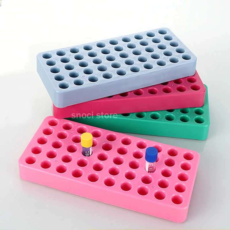 Plastic Test Tube Rack 50-hole，Micro-centrifugal pipe rack，Centrifugal Test Tubing Rack Stand Bracket Sampling Tube Storage