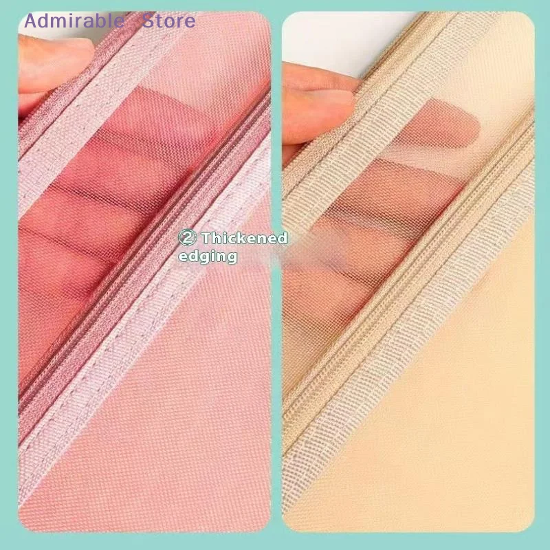 [W]Double-Layer Subject Tutoring Bag Large Capacity Book Bag Classification Document Bag Transparent Portable Storage Bag