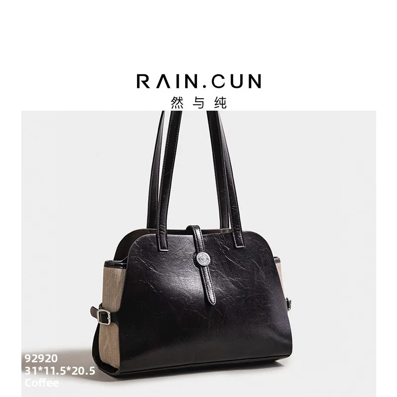 

Rain.cun Роскошная женская сумка через плечо для кофе Ele Commuting, сумка через плечо, повседневный коврик, кошелек Sle Fem