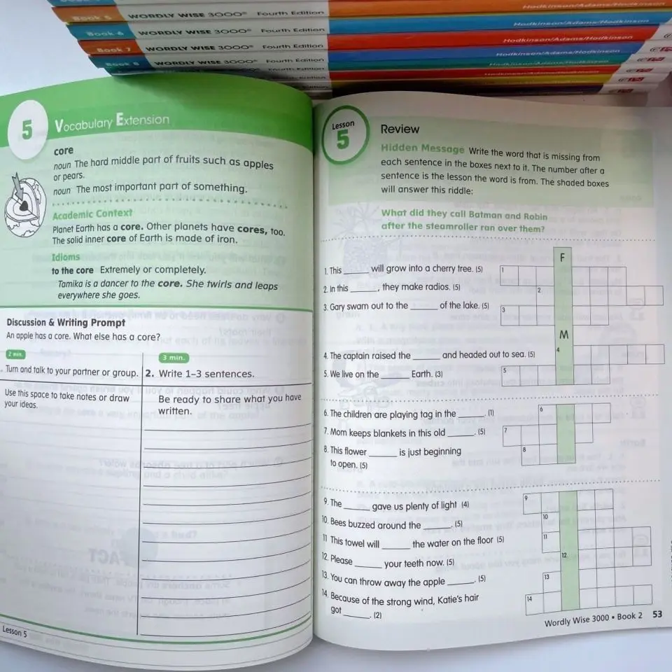 High quality Wordly Wise 3000 word color printing 35 books in total Level K-12 Complete Vocabulary Workbook with Answers