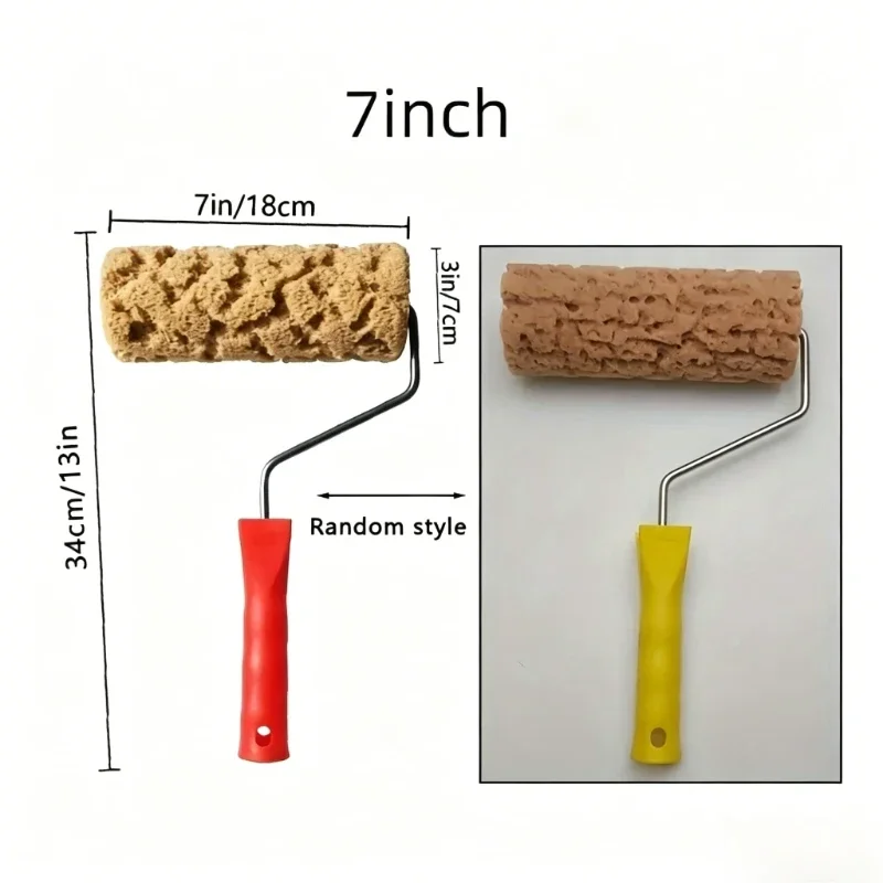 画家が壁装飾パターンに使用するための、人工海藻テクスチャ付きの6インチ、7インチ、8インチのフォームペイントローラー