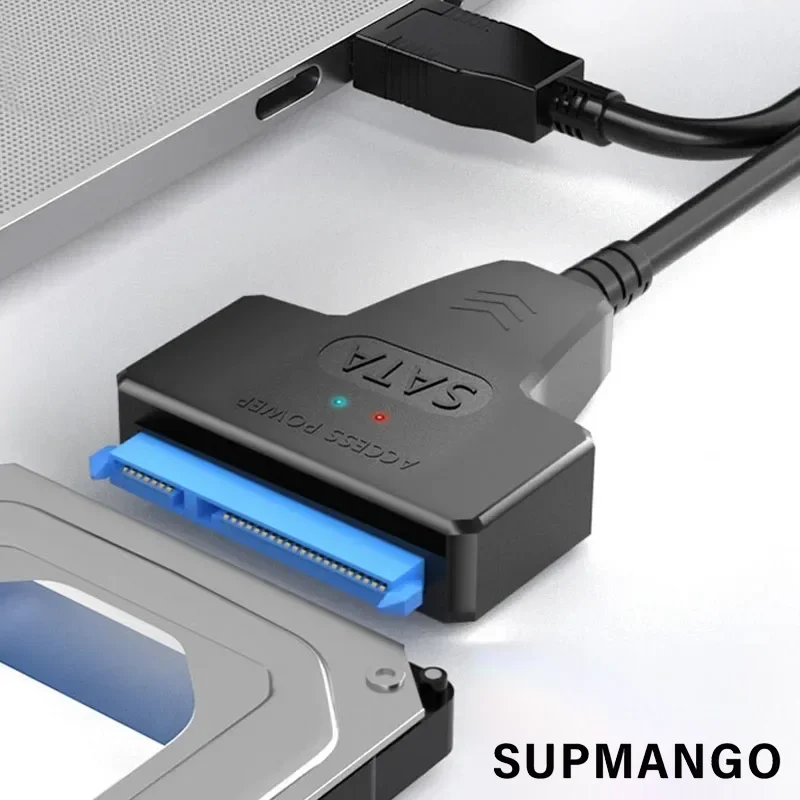 

22-контактный адаптер USB 30 к SATA III для 25-дюймового жесткого диска SSD, внешний жесткий диск, высокоскоростной шнур 6 Гбит/с 30 20
