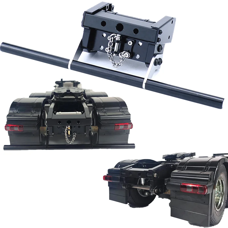 

1:14th Scale Metal Tail Beam Gas Tank Bumper Kit for Tamiya RC Truck SCANIA 770S R620 VOLVO FH16 BENZ Arocs MAN TGX LESU Car