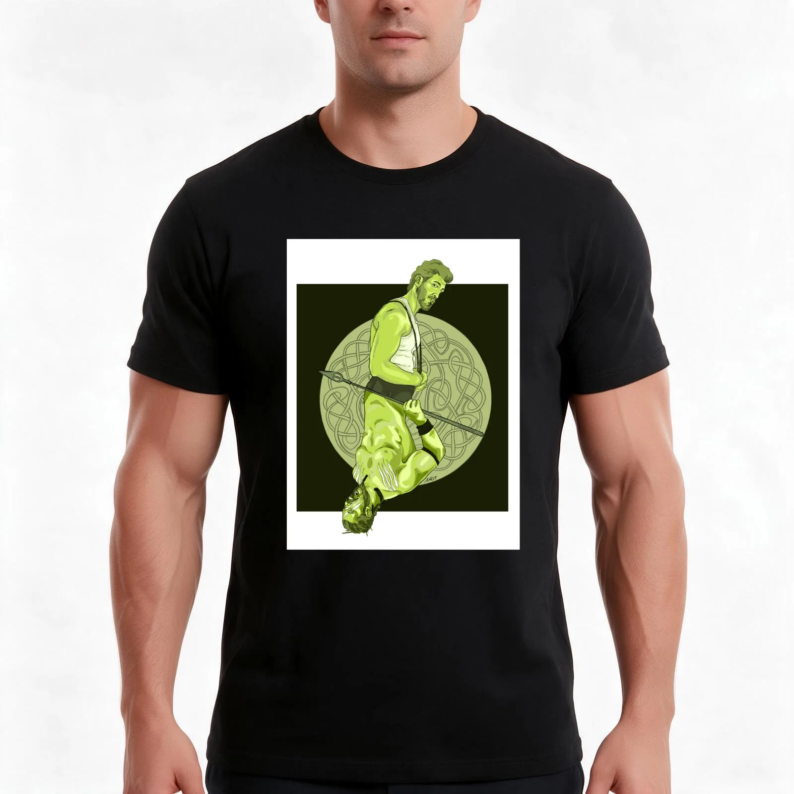 Mad Sweeney T-Shirt, Summer Casual Cotton Tee, Oversized Streetwear Tops, Vintage Graphic Print, Loose Fit Short Sleeve